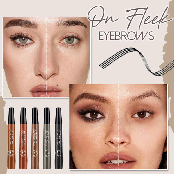 💋 Waterproof and sweat-proof 4-pronged eyebrow pencil