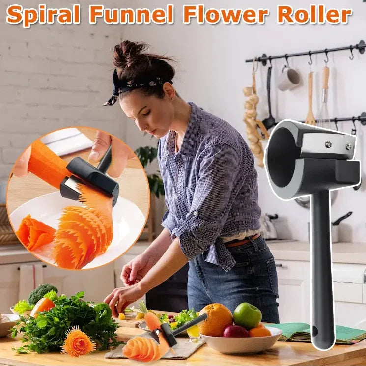 🔥New Year Promotion✨ Spiral Funnel Flower Roller *2 PCS