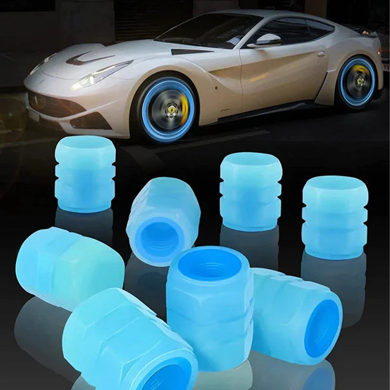 🏍Universal Fluorescent Tire Valve Caps (🏎 4 PCS/Set)