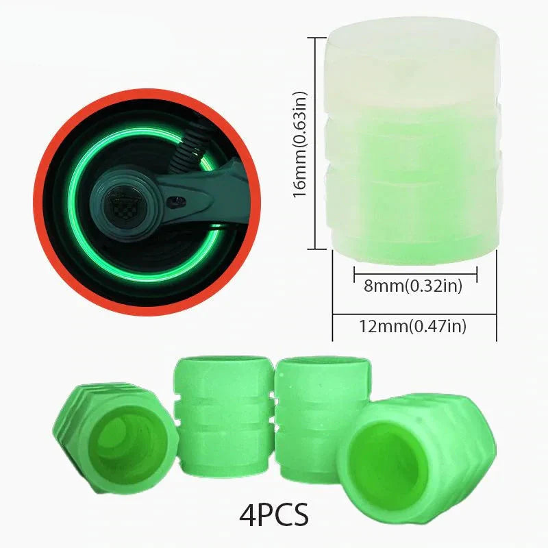 🏍Universal Fluorescent Tire Valve Caps (🏎 4 PCS/Set)