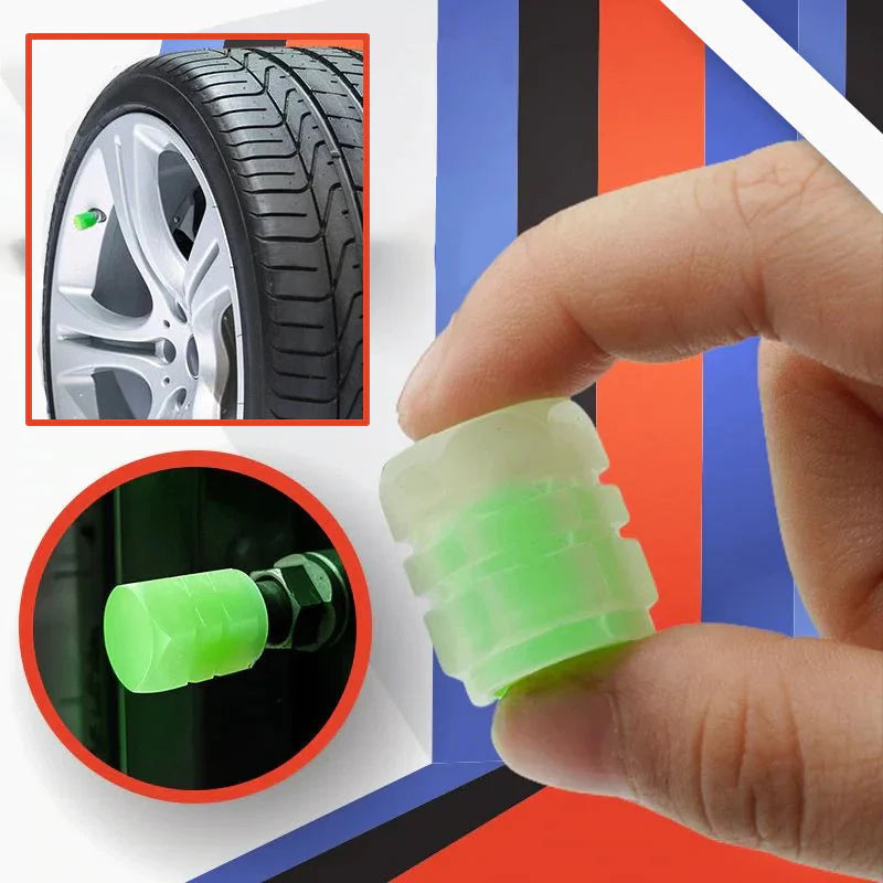 🏍Universal Fluorescent Tire Valve Caps (🏎 4 PCS/Set)